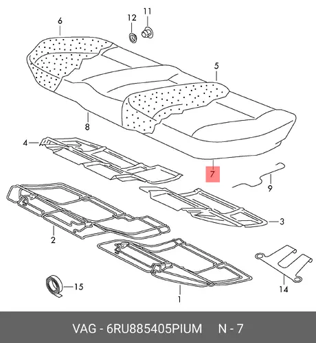  6RU885405P IUM ЧЕХОЛ СИДЕНЬЯ VAG