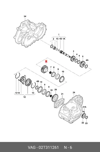 Шестерня 02T311261 VAG