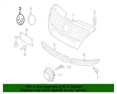  (8 ГР.), (VW), ЭМБЛЕМА VW 3C0853601A JZA VAG