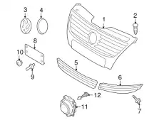  (8 ГР.), (VW), ЭМБЛЕМА VW 3C0853601A JZA VAG
