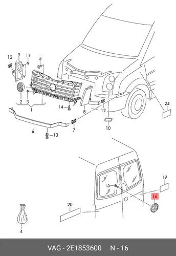  ЭМБЛЕМА VW 2E1853600 VAG
