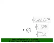 5G0853617A Эмблема VW VAG