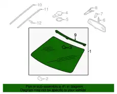 Стекло лобовое 8P0845099L NVB VAG