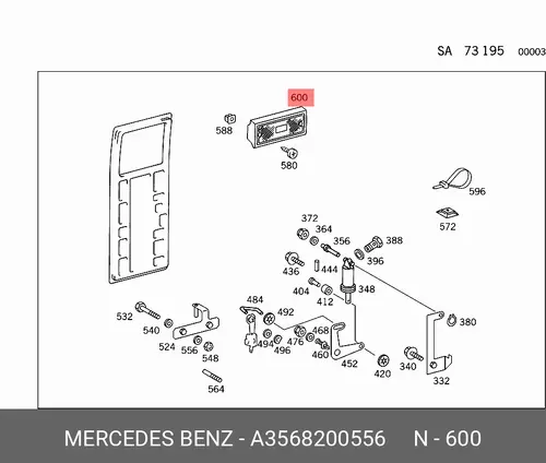 Фонарь габаритный MB 3568200556