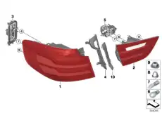 Фонарь задний BMW 63 21 7 286 034