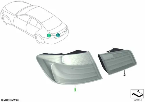 Фонарь задний BMW 63 21 7 306 162