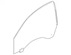 Боковое стекло зел. дверь Л 51337009709 BMW