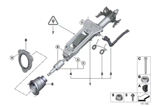 Болт Asa !M8x25 \BMW 1' E81, E82, E87, LCI, E88, 3' E90, E91, E92, E93, X1 E84, Z4 E89, Zinoro M12 32 30 6 783 165