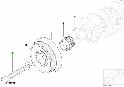 болт коленвала!\ BMW 5-Series E60/E61 11 23 7 790 922
