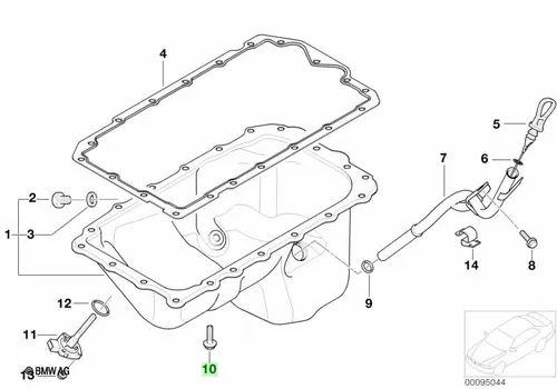 Болт с шестигр. гол. самоконтрящийся !M8x28.5 \BMW 1' E81, E82, E87, LCI, E88, 3' E46, E 11 13 7 551 825