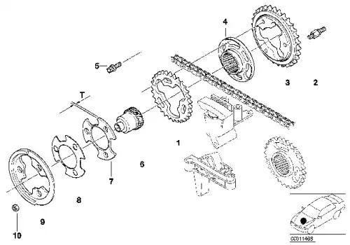 Винт Torx !M7x18 \BMW 3' E46, 5' E39, E60, E61, 7' E38, E65, E66, X3 E83, X5 E53, Z3 E36 11 36 1 432 752