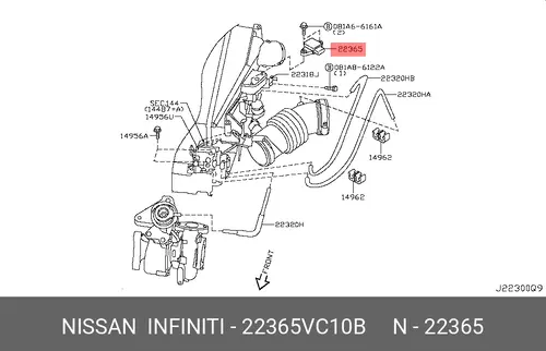 ДАТЧИК ДАВЛЕНИЯ 22365-VC10B NISSAN
