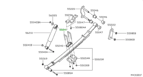  ЭЛЕМЕНТ КРЕПЛЕНИЯ - 55247EB30B NISSAN