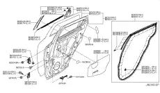 80850-1KA0C Пистон уплотнителя двери NISSAN