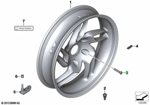 36 31 7 673 903 Колесный болт BMW