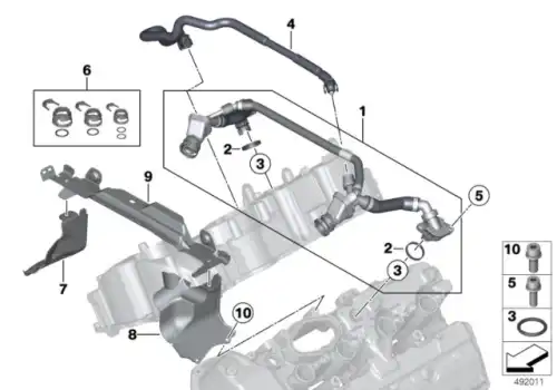 Кольцо уплотнительное автомобильное BMW 11 15 7 847 364