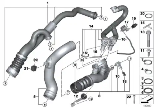 Кольцо уплотнительное автомобильное BMW 13 71 7 568 030