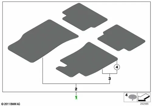 Коврики в салон BMW 51477324819