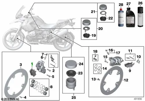 Тормозные колодки дисковые BMW 34 11 8 534 183