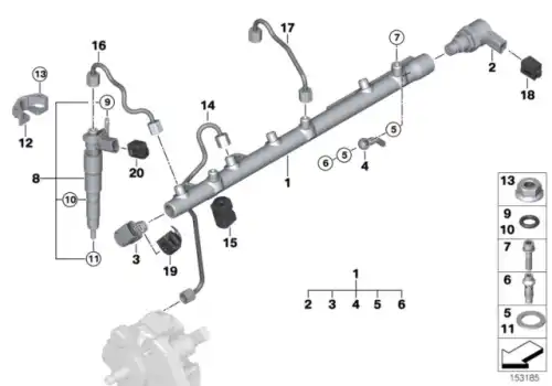 12527508154 Корпус вилки разъема !3 POL. \BMW 1' E87, 3' E46, E90, LCI, E91, E92, E93, G20, 5' E60,