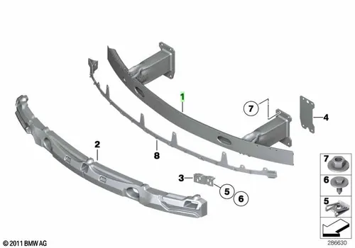 Кронштейн бампера Пд 51117192154 BMW