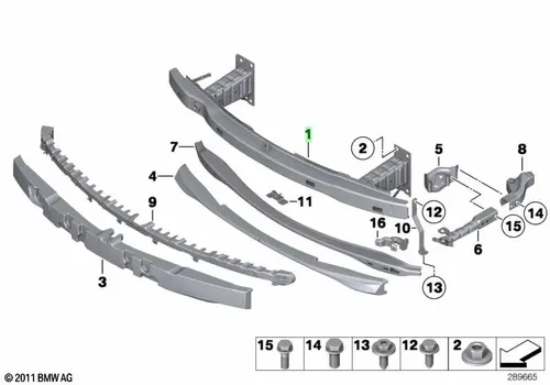 Кронштейн бампера Пд 51117267671 BMW