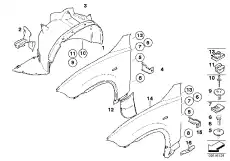 41143403497 Кронштейн крыла Л ! \BMW X3 E83, LCI
