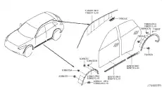 63860-1CB0B MOULDING-FILLET FRONT RH NISSAN