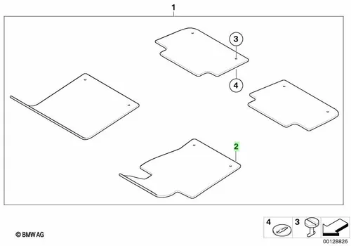 Коврики в салон BMW 51 47 8 211 443