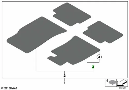 Коврики в салон BMW 51 47 9 811 692
