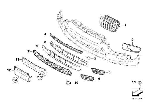 Решетка бампера BMW 51 11 8 037 138