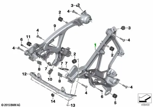 Передний кронштейн Л 46637714157 BMW
