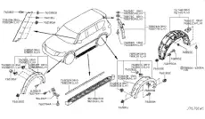 ПЛАСТИКОВАЯ ПАНЕЛЬ П 76852-1LA0A NISSAN