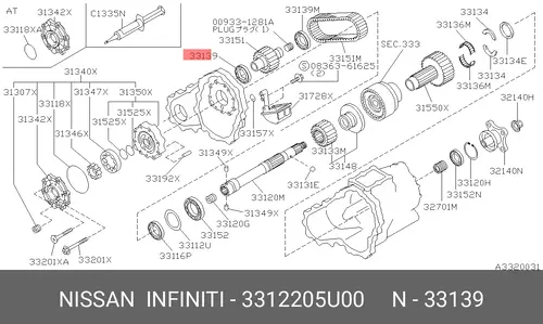 ПОДШИПНИК КПП 33122-05U00 NISSAN