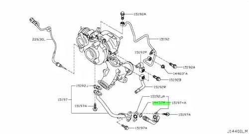 Кольцо уплотнительное автомобильное NISSAN 1445700QAC