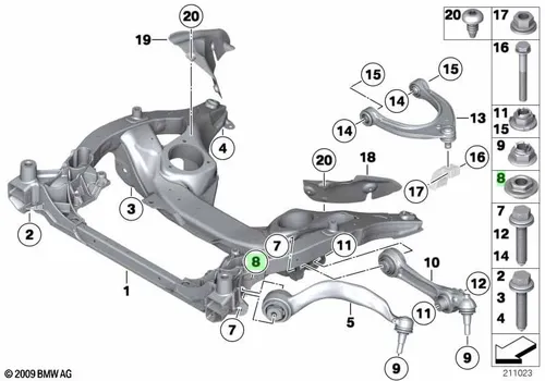 Гайка ступицы BMW 33306788448