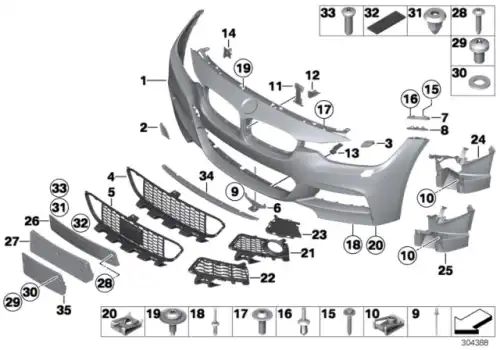 Решетка бампера BMW 51 11 8 055 870