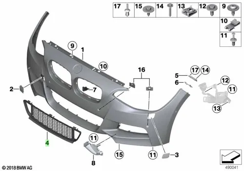 Решетка бампера BMW 51 11 8 048 969