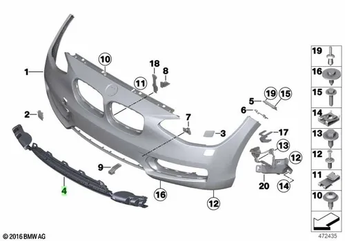 Решетка бампера BMW 51 11 7 245 733
