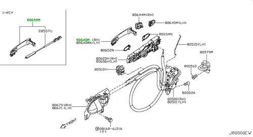 Ручка двери NISSAN 80640-1HB0A