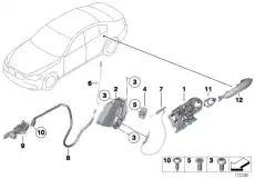 Ручка двери BMW 51 22 9 116 344