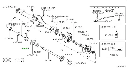  ШАЙБА 43068-MA701 NISSAN