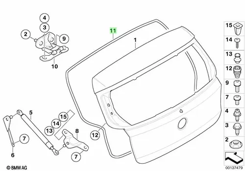 Уплотнитель двери BMW 51 71 7 144 839