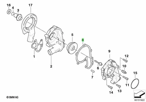 уплотнительная прокладка 11517684351 BMW