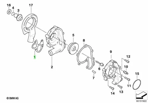 уплотнительная прокладка 11517705437 BMW