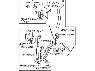 Шланг ГУР NISSAN 49721-JK03A