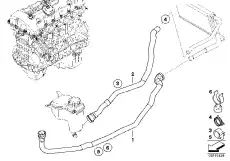 Шланг, подвод. трубопр. двиг. -нагр. элемент ! \BMW 1' E81, E82, E87, LCI, E88, 3' E90, 64 21 9 178 427