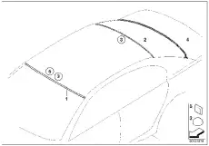 51318223846 Щиток заднего стекла Вх ! \BMW 7' E65, E66, E67