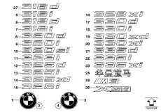 51148041901 Эмблема наклеиваемая Зд !- M3 - \BMW 3' E90, LCI, E92, E93,
