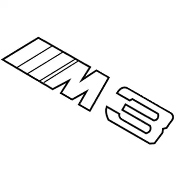51148041901 Эмблема наклеиваемая Зд !- M3 - \BMW 3' E90, LCI, E92, E93,